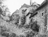Fragment zamku - widok na Bram Pocztow - zdjcie sprzed 1945 roku